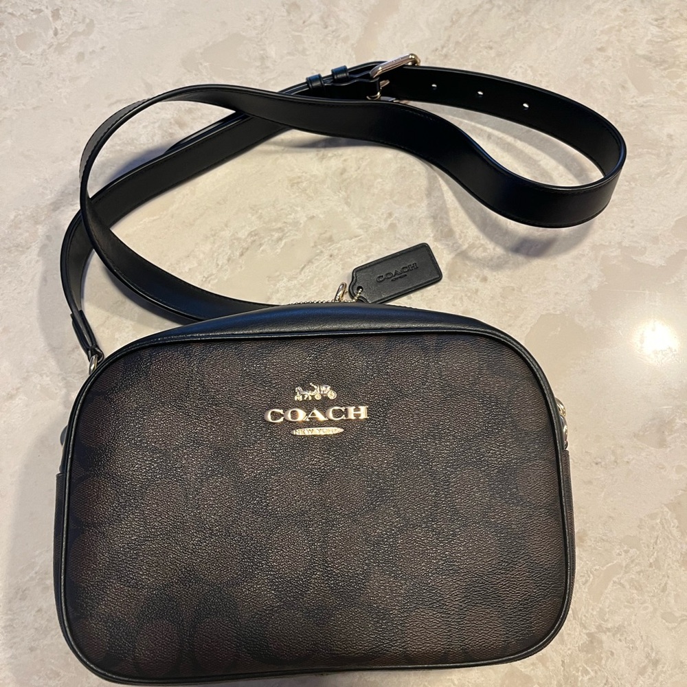 EUC Coach Signature Print Jamie Camera Bag